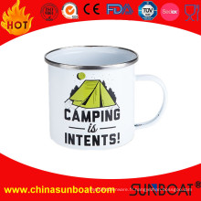 Tasse portative de camping d&#39;émail d&#39;OEM / ODM